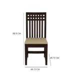 RASWOOD Sheesham Wood Dining Chairs Set of 4 – Walnut Finish - Image 5