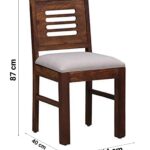 RASWOOD Sheesham Wood Dining Chairs Set of 2 – Natural Finish - Image 4