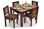 RASWOOD Sheesham Wood 4 Seater Dining Table – Brown Teak Finish