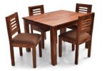 RASWOOD Sheesham Wood 4 Seater Dining Table – Brown Teak Finish - Image 2