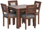 RASWOOD Sheesham Wood 4 Seater Dining Table – Natural Honey Finish - Image 6