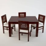 RASWOOD Sheesham Wood 4 Seater Dining Table – Mahogany Finish - Image 7