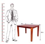 RASWOOD Sheesham Wood 4 Seater Dining Table – Mahogany Finish (V2) - Image 3