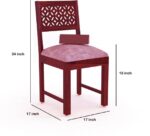 RASWOOD Sheesham Wood 4 Seater Dining Table – Mahogany Finish (V2) - Image 4