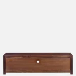 Minimalist Sheesham Wood TV Console with Open Shelf - Image 2