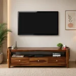 Solid sheesham wood tv cabinet for home furniture