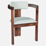 mall Sheesham Wood Arm chair In Provincial Teak Finish - Image 5