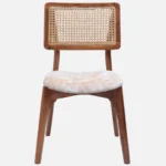 Ice Teak Wood Dining Chair In Teak Gold Finish  (SET OF 2) - Image 7