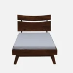 Senviro Solid Wood Single Bed with Elegant Headboard Design - Image 9
