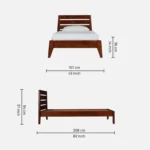Lrenova Wooden Single Bed with Classic Style and Long Lasting Build Quality - Image 6