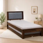 Oelmora Solid Wood Single Bed with Minimalist Design and Smooth Finish