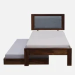 Oelmora Solid Wood Single Bed with Minimalist Design and Smooth Finish - Image 2