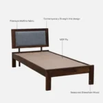 Eimvora Solid Wood Single Bed in Warm Natural Tone - Image 6
