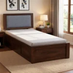 Eakvera Solid Wood Single Bed in Light Natural Finish