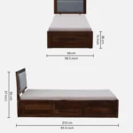 Eakvera Solid Wood Single Bed in Light Natural Finish - Image 7