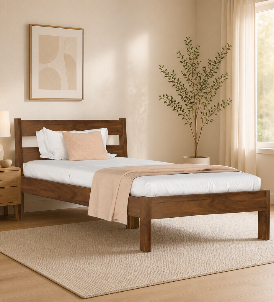 Soverb-Single-Size-Bed-In-Brown-Maple-Colour-classic-wood-1.webp Soverb Single Size Bed In Brown Maple Colour - Image 1