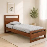 Ava Sheesham Wood Single Bed In Provincial Teak Finish