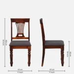 Rrveta Sheesham Wood Dining Set in Warm Forest Tone (SET OF 2) - Image 7