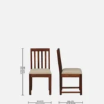 Forvyn Solid Wood 4 Seater Dining Set in Rich Organic Texture - Image 8