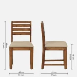 Aenvira Solid Sheesham Wood 4 Seater Dining Table Set in Elegant Natural Tone - Image 12