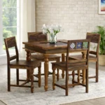 Turexa Solid Wood Dining Table in Natural Essence Finish