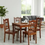 Denvora Solid Wood Dining Table in Pure Organic Finish