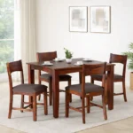 Pelvion Solid Wood Dining Table in Premium Natural Aesthetic Finish