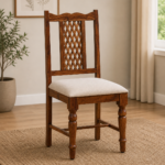 Trisa Sheesham Wood Dining Chairs in Scratch Resistant Honey Oak Finish (Set Of 2)