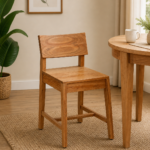 Zehan Acacia Wood Dining Chair in Natural Finish(SET OF 2)