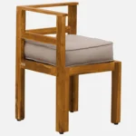 Oeltrona Sheesham Wood Dining Table Set in Warm Natural Tone with Smooth Finish - Image 6