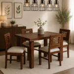 ldoria Sheesham Wood Dining Table in Classic Natural Finish