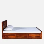 Eootara Sheesham Wood Storage Bed in Deep Natural Finish - Image 5