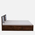 Nenvyra Sheesham Wood Storage Bed in Natural Earth Finish - Image 4