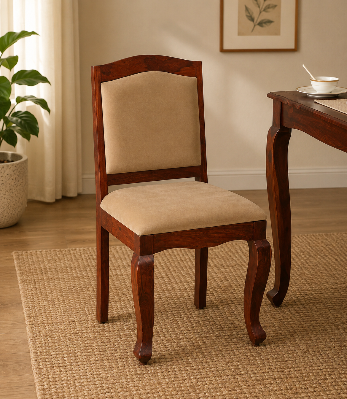 Classicwood-1-29.png Nain Sheesham Wood Dining Chairs In Honey Oak Finish (SET OF 2) - Image 1