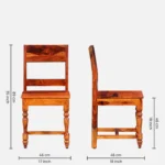 Nain Sheesham Wood Dining Chairs In Honey Oak (SET OF 2)) - Image 3