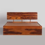 Mordic Style Solid Wood King Size Bed with Storage for Elegant Home Interiors - Image 3
