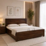 Casper Contemporary Wooden Storage Bed with Hydraulic Lift and Soft Cushion Headboard