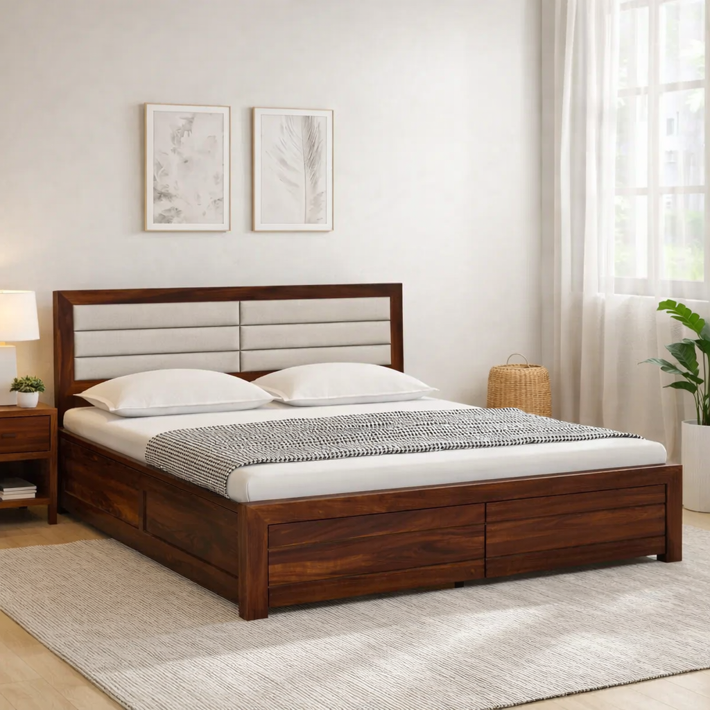 Sden-Modern-Hydraulic-Storage-Bed-with-Designer-Wooden-Texture-Finish-classic-wood-1.webp Sden Modern Hydraulic Storage Bed with Designer Wooden Texture Finish - Image 1