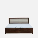 Sden Modern Hydraulic Storage Bed with Designer Wooden Texture Finish - Image 2