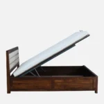 Sden Modern Hydraulic Storage Bed with Designer Wooden Texture Finish - Image 5