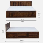 Yrbanova Contemporary Storage Bed with Luxury Finish - Image 5