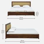 Orvesta Modern Storage Bed with Soft Headboard Finish - Image 4