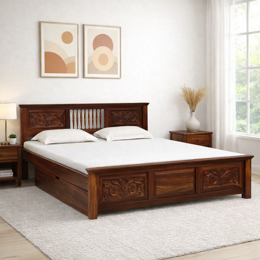 Kstoria-Wooden-Storage-Bed-with-Elegant-Interior-Finish-classic-wood-1.webp Kstoria Wooden Storage Bed with Elegant Interior Finish - Image 1