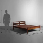 Frvessio Natural Sheesham Finish Wooden Bed for Modern Luxury Interiors - Image 7