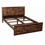 Privanta Premium Natural Wood Bedroom Bed with Elegant Minimal Finish - Image 2
