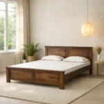 Liorentia Natural Sheesham Wood Bed with Modern Premium Finish