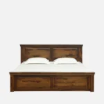 Liorentia Natural Sheesham Wood Bed with Modern Premium Finish - Image 4