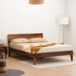 Oevanto Luxury Natural Finish Wooden Cot for Elegant Bedroom Interiors