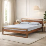 Hruvessa Modern Solid Wood King Bed with Premium Natural Texture