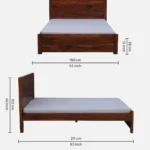 Molvanta Handcrafted Sheesham Wood Bed for Stylish Living Spaces - Image 5